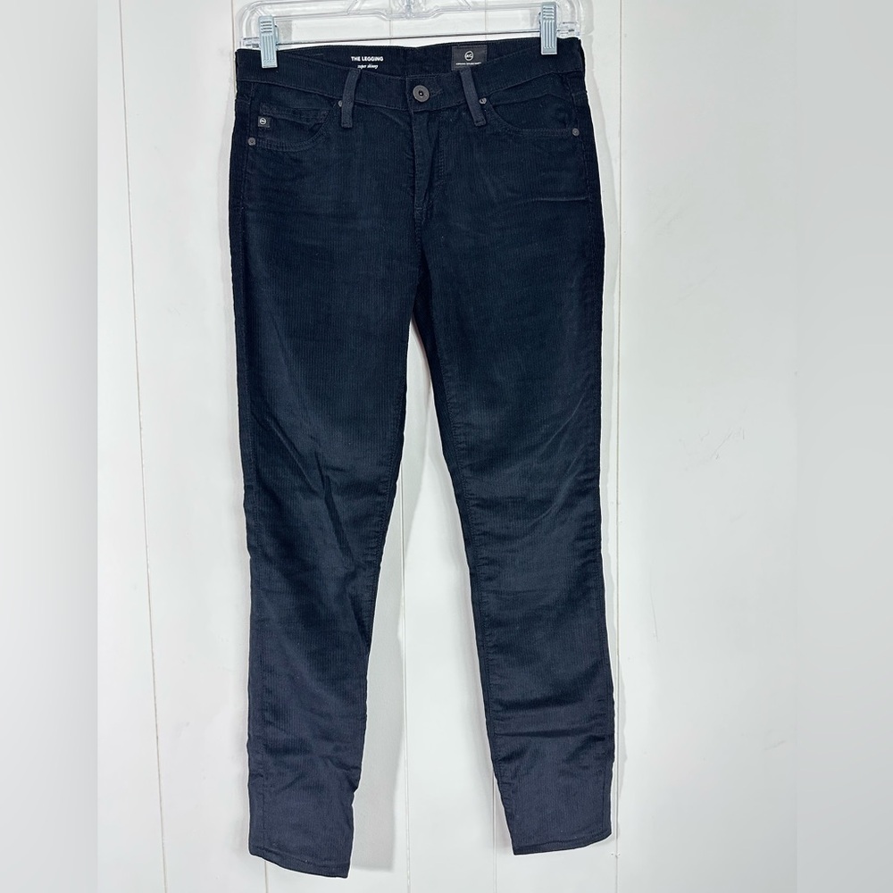 Adriano Goldschmied 24R The Legging Super Skinny Stretch Silky Corduroy Navy